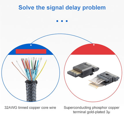 OD6.5mm Mini DP Male to Female DisplayPort Cable, DP Male to Female