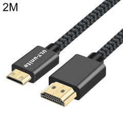 ULT-unite Gold-plated Head HDMI 2.0 Male to Mini HDMI Male Nylon Braided Cable, Cable Length: 2m, 2m