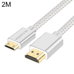 ULT-unite Gold-plated Head HDMI 2.0 Male to Mini HDMI Male Nylon Braided Cable, Cable Length: 2m, 2m