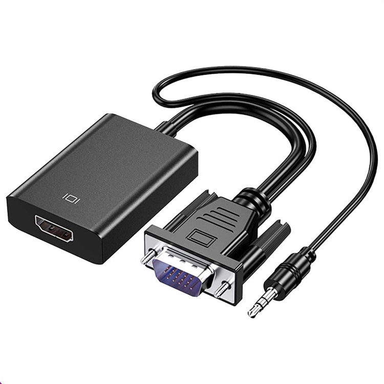 HDCO-VGAM2 1080P VGA Male to HDMI Female Converter with 3.5mm Audio Cable, HDCO-VGAM2