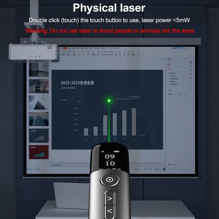 ASiNG A9 128MB Red Light Multifunctional PPT Touch Laser Page Turning Pen Wireless Presenter, A9 128MB Red Light (Blue), A9 128MB Red Light (Grey)