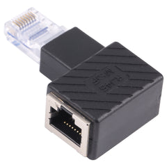 RJ45 Male to Female Converter 90 Degrees Extension Adapter for Cat5 Cat6 LAN Ethernet Network Cable, 90 Degrees Right