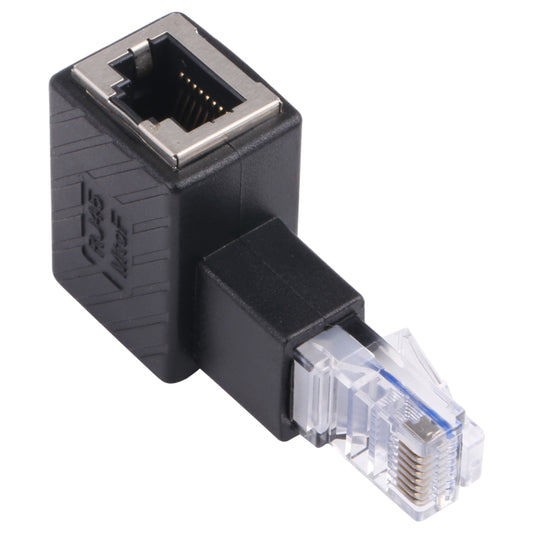 RJ45 Male to Female Converter 90 Degrees Extension Adapter for Cat5 Cat6 LAN Ethernet Network Cable, 90 Degrees Right