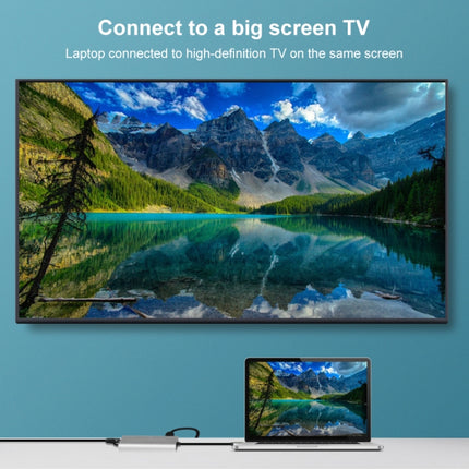 Onten 9591BD 8 in 1 USB-C / Type-C to PD USB-C / Type-C Charging + Gigabit Ethernet + Dual USB 3.0 + HDMI + VGA + SD Card Slot + 3.5mm AUX HUB, 9591BD Black, 9591BD Grey, 9591BD Silver