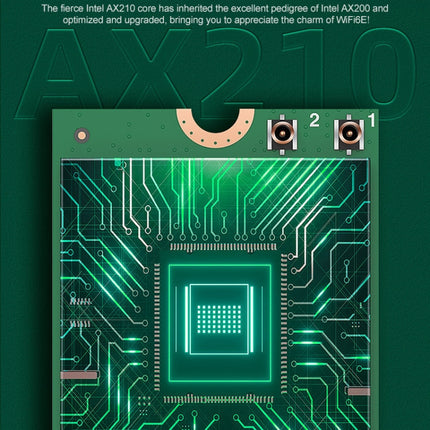 COMFAST AX210 vPro-M 5374Mbps Bluetooth 5.2 Tri-band Wireless Network Card