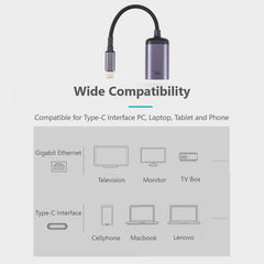 USB-C / Type-C Male to 100M RJ45 Female Adapter Cable, 100M RJ45 Female Cable