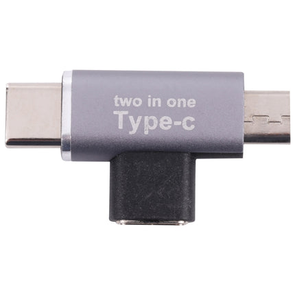 USB-C / Type-C Female to USB-C / Type-C Male + Micro USB Male Converter, Type-C Female to Type-C + Micro USB Male