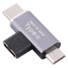 USB-C / Type-C Female to USB-C / Type-C Male + Micro USB Male Converter, Type-C Female to Type-C + Micro USB Male