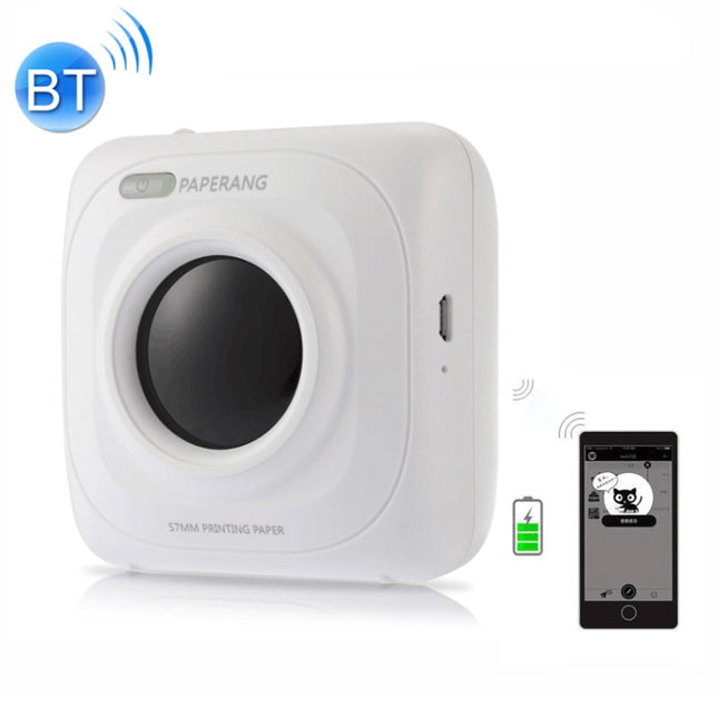 PAPERANG P1 Portable ABS Bluetooth 4.0 Printer Thermal Photo Phone Wireless Connection Printer, P1 White
