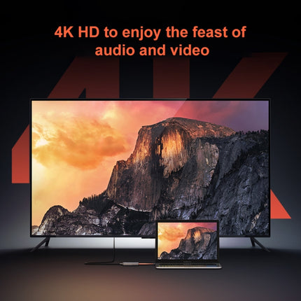 ROCK TR21 USB-C / Type-C to HDMI + USB3.0 x 3 + PD 4K 60Hz 5 in 1 Docking Station