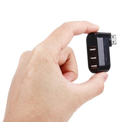 180 Degree Rotation USB Head 3 Ports USB 2.0 Portable HUB