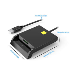 Rcoketek CR301 Smart CAC Card Reader USB 2.0 Bank Card SIM Card Tax Reader