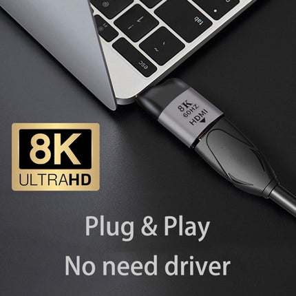 8K 60Hz HDMI Female to USB-C / Type-C Male Adapter, HDMI Female to Type-C Male
