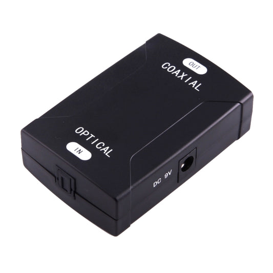 Optical Toslink Input to Coaxial RCA Output Digital Audio Converter Adapter, Optical Toslink Input