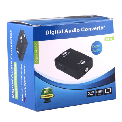 Coaxial RCA Input to Optical Toslink Output Digital Audio Converter Adapter, Coaxial RCA Input