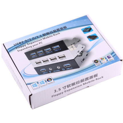 3.5 inch Floppy Expansion Bay Front Panel 4 Ports USB 2.0 HUB  Adapter Connector