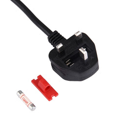 BS-1363/A LP-60L UK Plug to C13 Power Cable with Fuse for PC & Printers & Scanner, Length: 3m