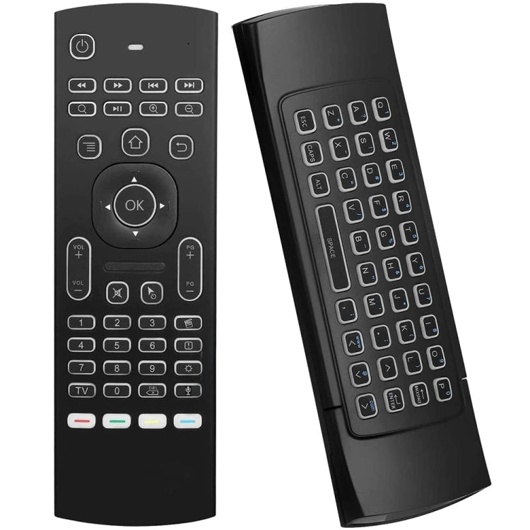 MX3-L Voice with Backlight 2.4GHz Fly Air Mouse Wireless Keyboard Remote Control, Voice with Backlit