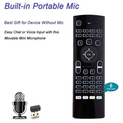 MX3-L Voice with Backlight 2.4GHz Fly Air Mouse Wireless Keyboard Remote Control, Voice with Backlit