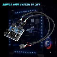 Rocketek HC427 9 Pin USB2.0 HUB Adapter One-to-Two Splitter Circuit Board, One-to-Two