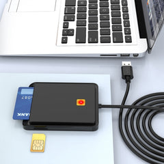 Rocketek CR317 USB 2.0 SIM  / ID / CAC Smart Card 2 in 1 Card Reader