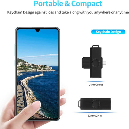 Rocketek CR318-C Type-C Smart Card / SIM / ID / CAC Card Reader, Type-C