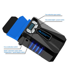 Ice Troll 5 COOLCOLD Portable Laptop Cooling Fan Air Cooler Speed Adjustable High Performance Notebook Fan Cooler Controller, USB 5V (Black), USB 5V (White)