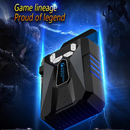 Ice Troll 5 COOLCOLD Portable Laptop Cooling Fan Air Cooler Speed Adjustable High Performance Notebook Fan Cooler Controller, AC 220V, AC 220V (Black)