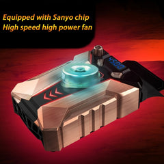 Ice Troll 7 COOLCOLD Portable Laptop Notebook Fan Turbo Radiator Ultra Silent Cooling Fan, AC 220V(Bronze)