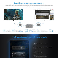 BMAX B3 Windows 11 Mini PC, 16GB+512GB, Intel Jasper Lake N5095, Support HDMI / RJ45 / TF Card, US Plug, B3 2022 16GB+512GB