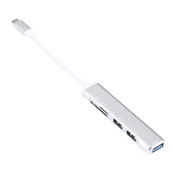 5 in 1 USB-C / Type-C 3.1 to SD / TF Card Slot + 3 USB 3.0 Ports Multifunctional Docking Station HUB, USB-C / Type-C 3.1