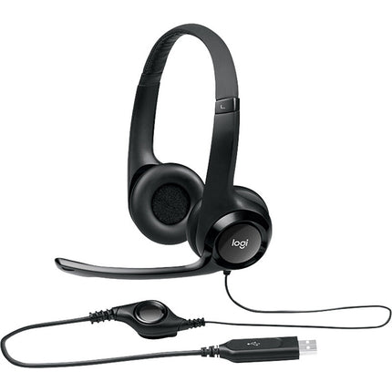Logitech H390 USB Wired Headset Stereo Headphones with Noise-Cancelling Microphone