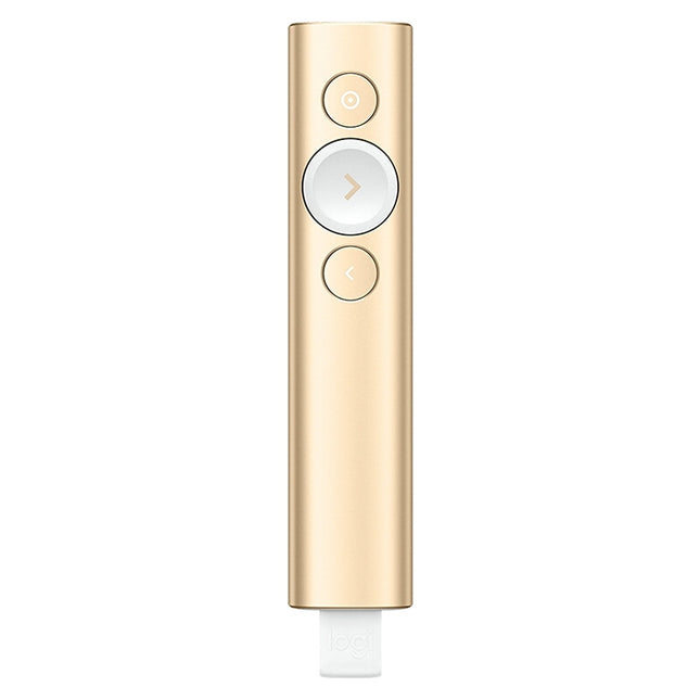 Logitech Spotlight 2.4Ghz USB Wireless Presenter PPT Remote Control Flip Pen, Spotlight (Gold), Spotlight (Grey)