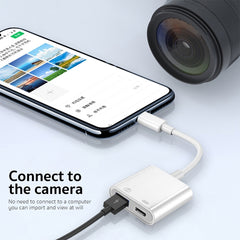 S-211 2 in 1 USB-C / Type-C Male to Type-C + USB Female Camera Adapter, S-211