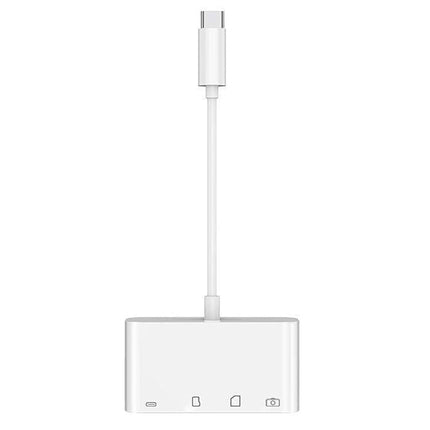 NK108LTC 4 in 1 USB-C Male to SD + TF + USB + Type-C Female Camera Reader, NK108LTC