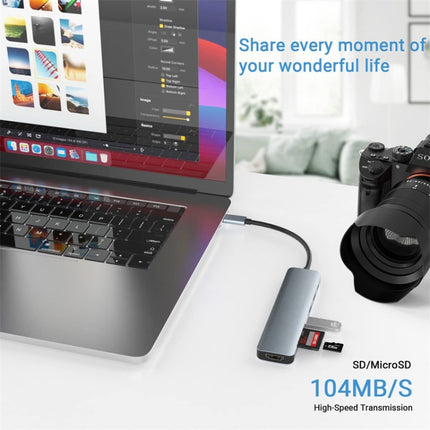 7 in 1 USB-C / Type-C to USB Docking Station HUB Adapter, 7 in 1