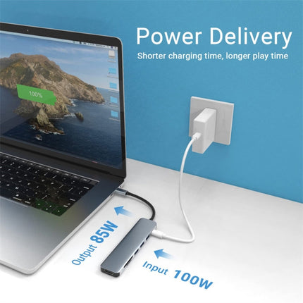 7 in 1 USB-C / Type-C to USB Docking Station HUB Adapter, 7 in 1