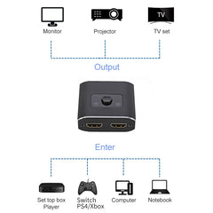 ST0003 2 in 1 Out 8K HDMI Switcher Bi-directional Video Converter, 8K 60Hz Black