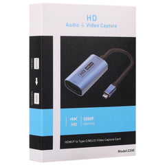 Z29E HDMI/F Female to USB-C / Type-C/M Male HD Video Capture Card, Z29E