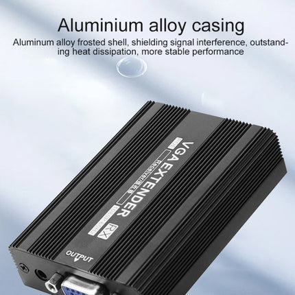 Measy VGA1815 VGA Extender Transmitter and Receiver Converter, POE Single Power Supply, Transmission Distance: 150m, VGA1815