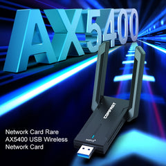 COMFAST 972AX 5400Mbps WiFi6 Free Drive USB Wireless Network Card, 972AX