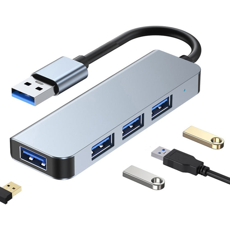 4 in 1 USB to USB3.0x4 HUB Adapter, Cable Length: 1.2m, BYL-2013U3 12cm