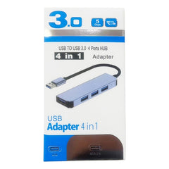 4 in 1 USB to USB3.0x4 HUB Adapter, Cable Length: 1.2m, BYL-2013U3 12cm