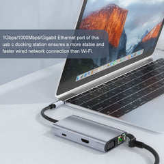 BYL-2111 7 in 1 USB-C / Type-C to USB Docking Station HUB Adapter, BYL-2111