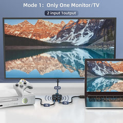 2 In 1 Out 4K HD Video Bi-Direction HDMI Switcher, SL