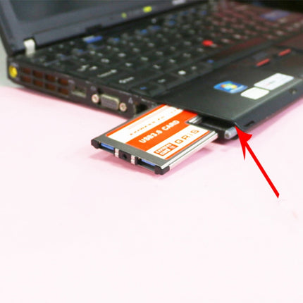 2 Anschlüsse USB 3.0 5 Gbps PCI 54 mm Steckplatz Express-Karte für Laptop/Notebook, 54 mm