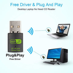 600M Bluetooth WiFi 2 in- 1 USB Network Adapter WiFi Signal Receiver, 605