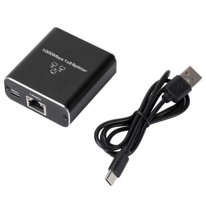 OZHW3 RJ45 1 to 2 Splitter Adapter Network 1000M LAN Ethernet Female Connector, OZHW3