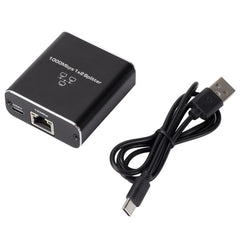 OZHW3 RJ45 1 to 2 Splitter Adapter Network 1000M LAN Ethernet Female Connector, OZHW3
