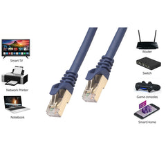 0.5m CAT8 Computer Switch Router Ethernet Network LAN Cable, Patch Lead RJ45, 0.5m